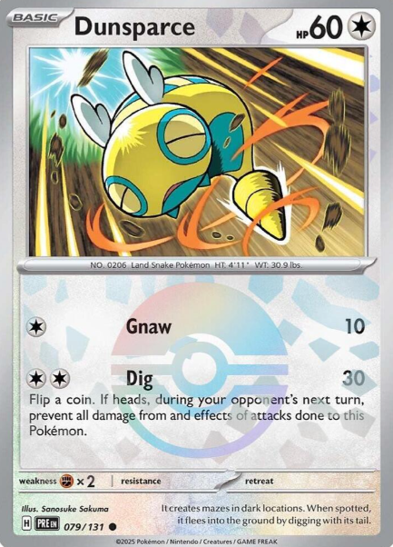 Dunsparce POKEBALL Reverse Holo